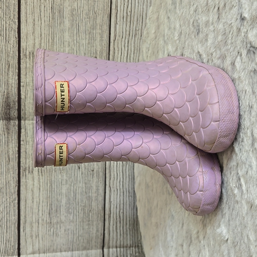 Hunter Purple Mermaid Rain Boots, Toddler Girl Size 10, Decent Condition